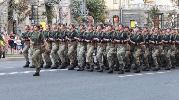 Ukrainian beauties in the army